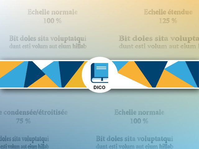 Echelle horizontale d’un caractère