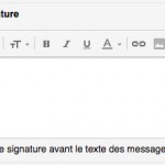 Zone de texte de la signature