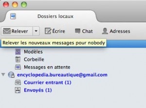 message recu dans le dossier de réception