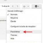 Accès aux paramètres gmail