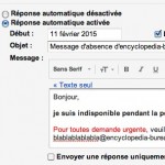Message de réponse automatique personnalisé