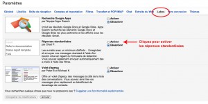 Activer les réponses standardisées