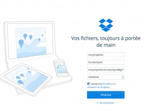 création d'un compte Dropbox gratuit