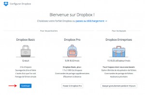 Compte Dropbox gratuit