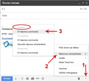 Sélectionner la réponse sauvegardée