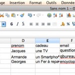 Base de données de l'emailing