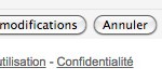 sauvegarder paramètres d'email
