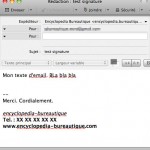 Votre signature intégrée à un nouvel email