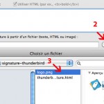 Ajouter une image à une signature thunderbird