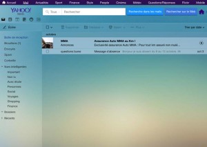 fond d'écran par défaut de la messagerie YahooMail