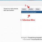 Modifier filtre email