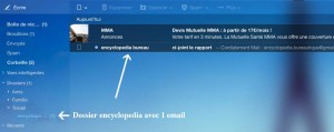 vérification d'un filtre sous YahooMail