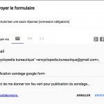 Remplir email pour diffusion du sondage à quelques personnes