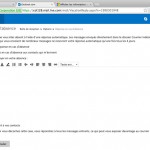 fenêtre du message d'absence automatique sous outlook