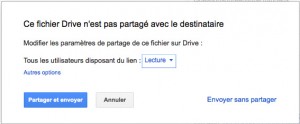 partage du fichier avec Gmail