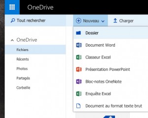 créer nouveau dossier Onedrive