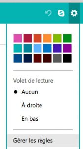 gérer les règles outlook