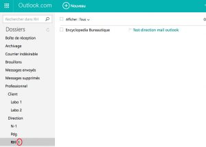 Ranger un mail sous outlook