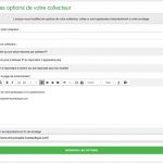 modifier options du collecteur