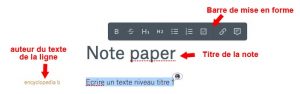 Titre paper - barre de mise en forme