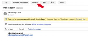 Annuler la mise en spam d'email