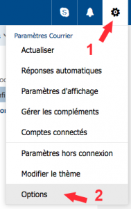 Options sous outlook 2016