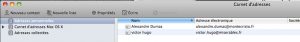 Carnet adresses des contacts sous Thunderbird