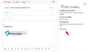 créer un nouveau modèle outlook