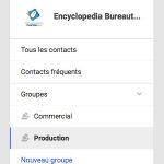 Listes des groupes Gmail