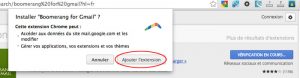 Validez l'installation de boomerang for Gmail