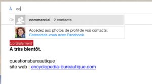 Envoyer un mail avec une liste de contacts