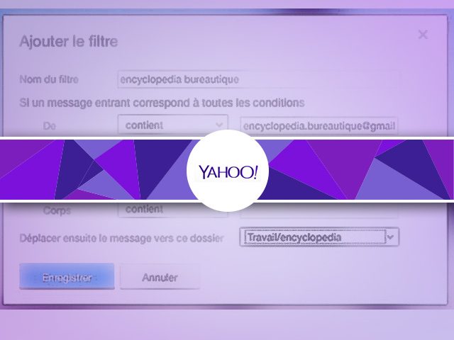 Trier automatiquement les mails avec les filtres sous YahooMail