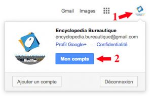 Connexion au compte google