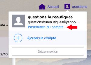 Paramètres de compte Yahoo