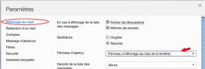 Astuces YahooMail : volet d'affichage des mails sous Yahoo