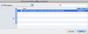 Fichier archive email .mbox de Gmail