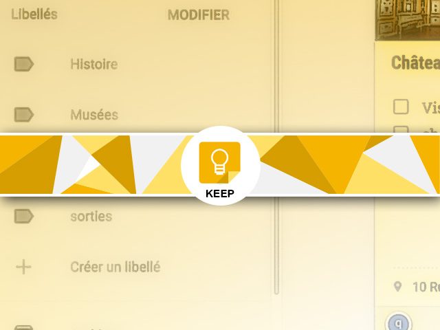 Organiser ses notes keep avec les libéllés et les couleurs