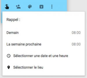 Créer un rappel d'une note keep.