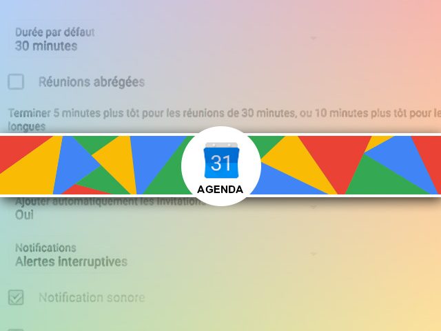 Configuration des préférences de Google Agenda