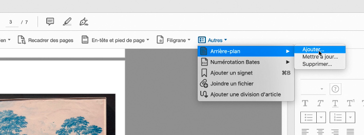 Ajouter un arrière-plan à un pdf