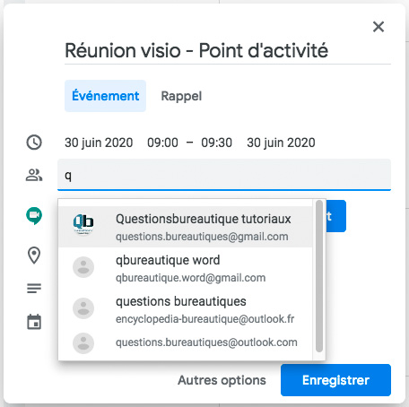 Ajouter des contacts à une réunion Google Meet