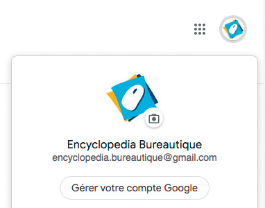 Nouvelle icone du compte Google