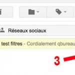 Sélection email gmail pour créer un filtre