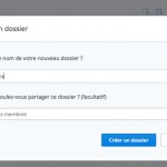 Ecran pour nommer un nouveau dossier