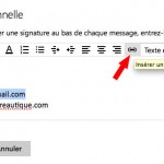 Insérer un lien email dans une signature sous Outlook