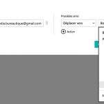 Déplacer un email vers un dossier outllook