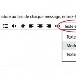 Choisir le mode Html pour la signature Outlook