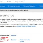 Création d'un nouvel alias microsoft