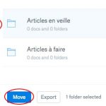 Sélectionner et déplacer un dossier