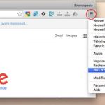 Menu de google chrome